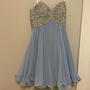 XSCAPE Founded strapless dress